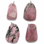 pendentif rhodonite pierre percée