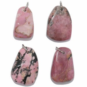 pendentif rhodonite pierre percée