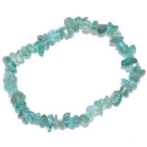 bracelet baroque en pierre d'apatite bleue claire