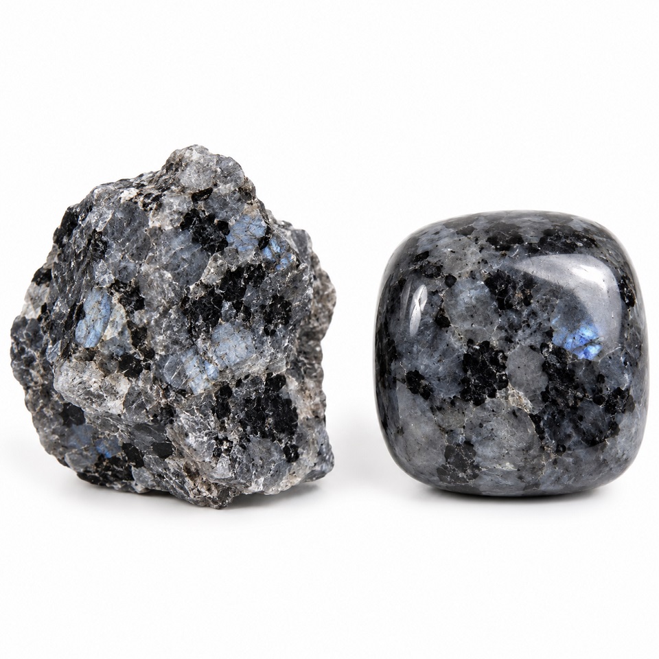 Larvikite brute et polie – Pierre naturelle de Norvège