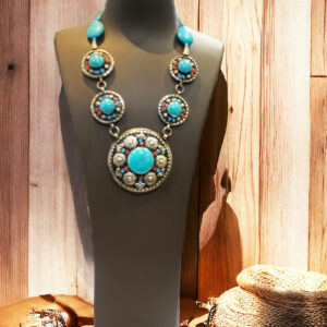 Collier turquoise argent