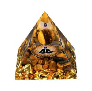 Pyramide Orgonite Œil de tigre