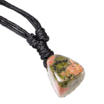 collier talisman Unakite