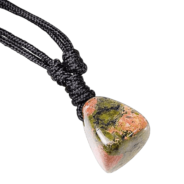 collier talisman Unakite
