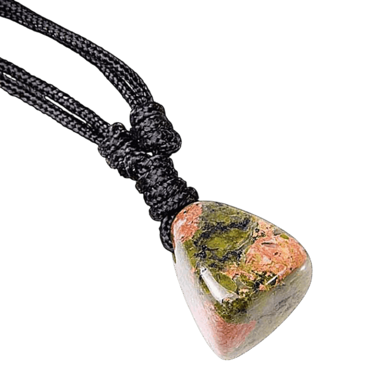 collier talisman Unakite