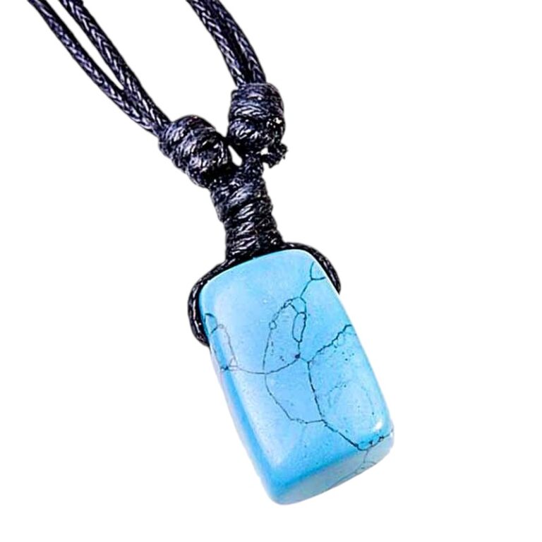Collier talisman en turquenite