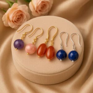 Boucles d'oreilles en pierres naturelles