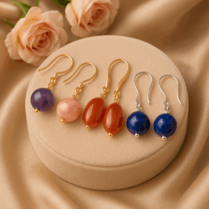 Boucles d'oreilles pierres naturelles