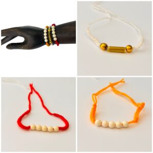 Bracelet Sain sit Rouge blanc et jaune