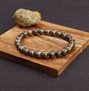 Bracelet en Pyrite Naturelle 6 mm – Énergie et Protection