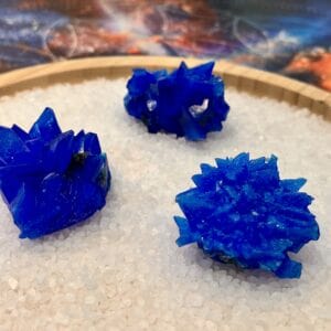 Druse de Sulfate de Cuivre Naturel – Cristallisation Bleue