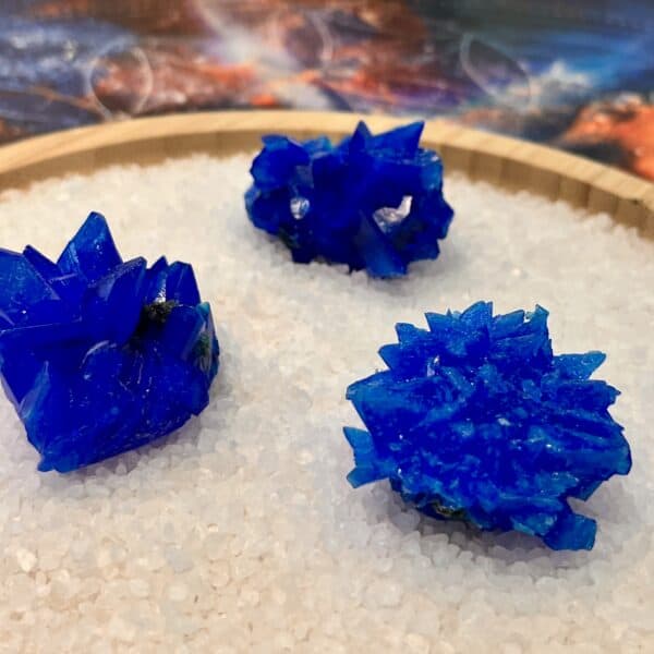 Druse de Sulfate de Cuivre Naturel – Cristallisation Bleue