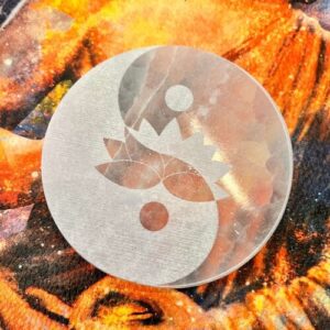 Disque sélénite fleur de Lotus