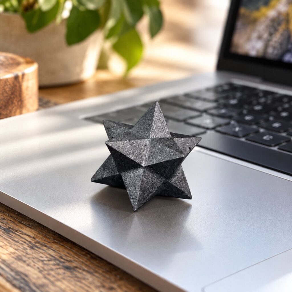 Etoile pierre naturelle shungite
