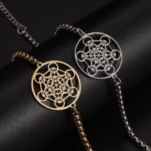 bracelet cube metatron dore ou argente