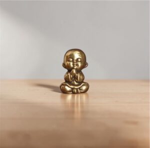 Petit Bouddha en bronze 1,6 cm – Statue miniature zen et spirituelle