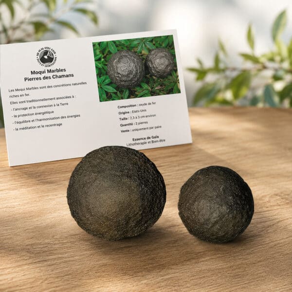 Paire de Moqui Marbles 2,3 à 3 cm – Pierres des Chamans